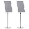vidaXL Plakatst&auml;nder 2 pcs Silber 45 x 32,7 x 108 cm Aluminium