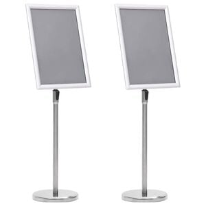 vidaXL Plakatst&auml;nder 2 pcs Silber 45 x 32,7 x 108 cm Aluminium