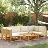 vidaXL 7-tlg. Gartensofa-Set mit Kissen Holz Akazie & Seil