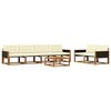 vidaXL Outdoor-Sofagarnitur mit Kissen 7 pcs Natur und Creme