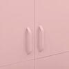 vidaXL Kleiderschrank Rosa 90x50x180 cm Stahl