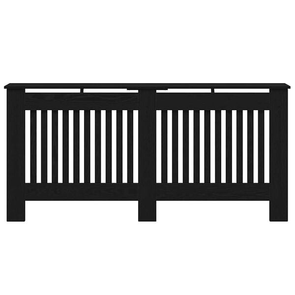 vidaXL Heizk&ouml;rperabdeckung Schwarz Eichen-Optik 172 x 19 x 81,5 cm
