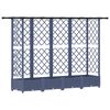 vidaXL Hochbeet mit Rankgitter und Dach Grau 202,5 x 40 x 121 cm PP