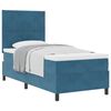 vidaXL Boxspringbett mit Kopfteil Dunkelblau 90 x 200 cm Samt