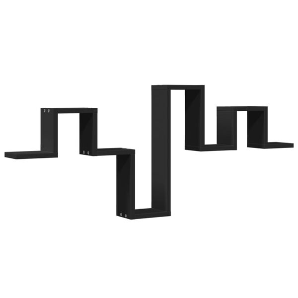 vidaXL Wandregal Schwarz 104,5x10x43 cm Holzwerkstoff