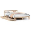 vidaXL Massivholzbett ohne Matratze 135x190 cm Kiefernholz
