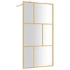 vidaXL Duschwand f&uuml;r Begehbare Dusche ESG Klarglas Golden 100x195cm