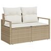 vidaXL Sofa Set 8 pcs Beige und Creme Poly-Rattan
