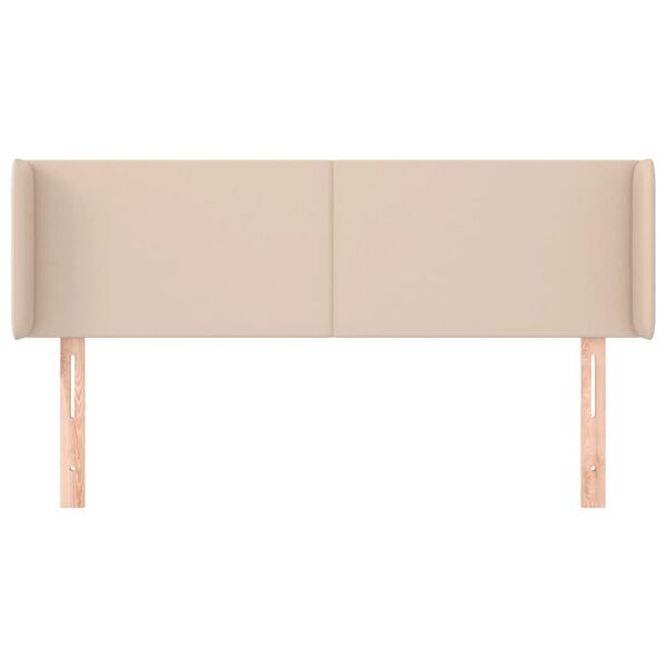 vidaXL Kopfteil mit Ohren Cappuccino-Braun 147x16x78/88 cm Kunstleder