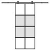 vidaXL Schiebet&uuml;r mit Beschlag 90x205 cm Hartglas und Aluminium