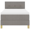 vidaXL Boxspringbett mit Matratze mit Kopfteil Taupe 80 x 200 cm Stoff
