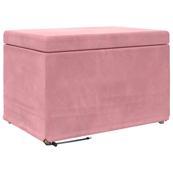 vidaXL Hocker Rosa 61 x 41 x 40 cm Samt und Engineering Holz