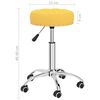 vidaXL Esszimmerst&uuml;hle 4 Stk. Drehbar Senfgelb Stoff