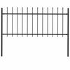 vidaXL Gartenzaun Woerden mit Speerspitze Stahl 170 x 80 cm Schwarz
