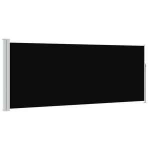 vidaXL Ausziehbare Seitenmarkise 120x300 cm Schwarz