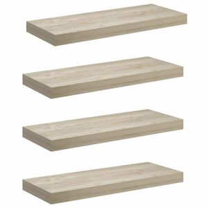 vidaXL Schwebende Wandregale 4 Stk. Eichefarben 60x23,5x3,8cm MDF