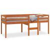 vidaXL Hochbett Wachsbraun 90x200 cm Massivholz Kiefer