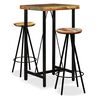 vidaXL 3-tlg. Bar-Set Altholz Massiv