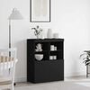 vidaXL Sideboard Schwarz 81x37x100 cm Holzwerkstoff