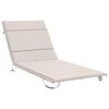 vidaXL Sonnenliege Kissen GEMERT 100 % Polyester Wei&szlig; 200 x 80 x 3 cm