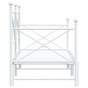 vidaXL Tagesbett Ausziehbar ohne Matratze Wei&szlig; 75x190 cm Stahl