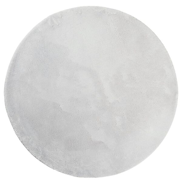 vidaXL Teppich HUARTE Kurzflor Weich und Waschbar Grau &Oslash; 80 cm