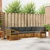 vidaXL Ecksofa Set 7 pcs Natur und Anthrazit Massivholz Akazie