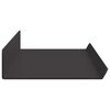vidaXL Schwebendes Regal 2 pcs Schwarz 60 x 8,5 x 2,5 cm Stahl