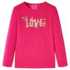 Kinder-Langarmshirt Knallrosa 116