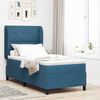 vidaXL Boxspringbett mit Matratze Dunkelblau 200 x 100 cm Polyester