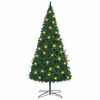 vidaXL Weihnachtsbaum mit dekorativen Lichterketten Gr&uuml;n 400 cm PVC