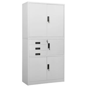 vidaXL B&uuml;roschrank Hellgrau 90x40x180 cm Stahl