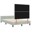 vidaXL Boxspringbett mit Kopfteil Hellgrau 120 x 200 cm Samt
