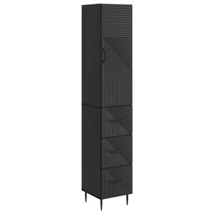 vidaXL Schrankset 2 pcs Schwarz 33 x 34,5 x 90 cm Holzwerkstoff