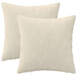 vidaXL Kissenbezug 2 pcs HEERLEN Creme 30 x 30 cm Mikrofaser Fleece
