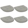 vidaXL 4-teilige Sitzkissen 4 stk. 100 % Polyester Grau 40 x 40 x 5 cm