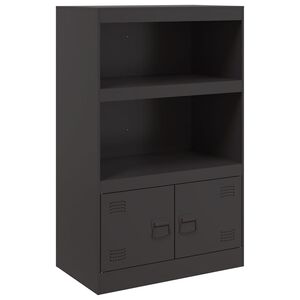 vidaXL Sideboard Schwarz 67x39x107 cm Stahl