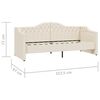 vidaXL Tagesbett mit Matratze USB Creme Stoff 90x200 cm
