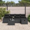 vidaXL Sofa Set mit Kissen 6 pcs Poly-Rattan