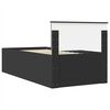 vidaXL Bettrahmen mit Kopfteil Schwarz 120 x 200 cm Holzwerkstoff