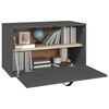vidaXL Wandschrank Grau 60x30x35 cm Massivholz Kiefer