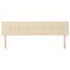 vidaXL Kopfteile Creme 200x5x78/88 cm Stoff
