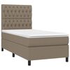vidaXL Boxspringbett mit Matratze Taupe 90x200 cm Stoff