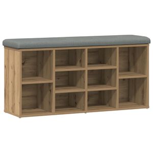 vidaXL Schuhbank Artisan-Eiche 102x32x50 cm Holzwerkstoff