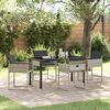 vidaXL Garten Essgruppe 5 pcs Hellgrau Poly-Rattan