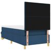 vidaXL Boxspringbett mit Matratze mit Kopfteil Blau 80 x 200 cm Stoff