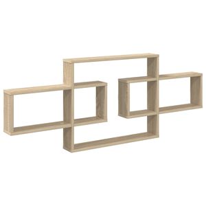 vidaXL Wandregal Sonoma-Eiche 130 x 10 x 50 cm Holzwerkstoff