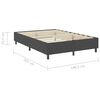 vidaXL Boxspring-Bettgestell Grau Stoff 140x200 cm