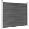 vidaXL Zaunelement Set WPC 353x146 cm Schwarz