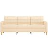 vidaXL 3-Sitzer-Sofa Creme 210 cm Stoff